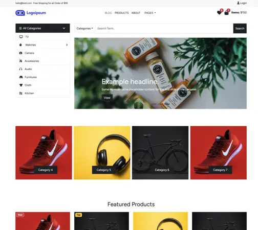 E-commerce HTML Template screenshot