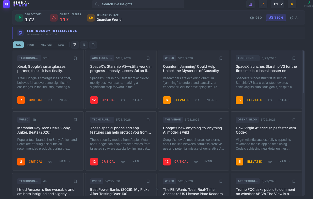 SignalStack screenshot